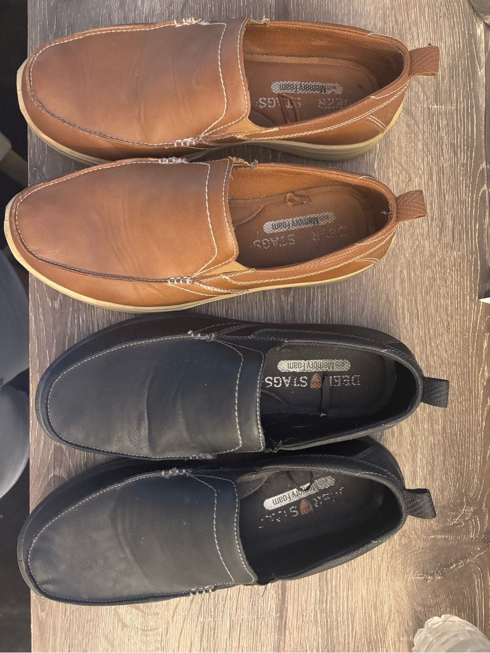 Deer Stags Men’s Slip-On Loafers in Brown and Black
